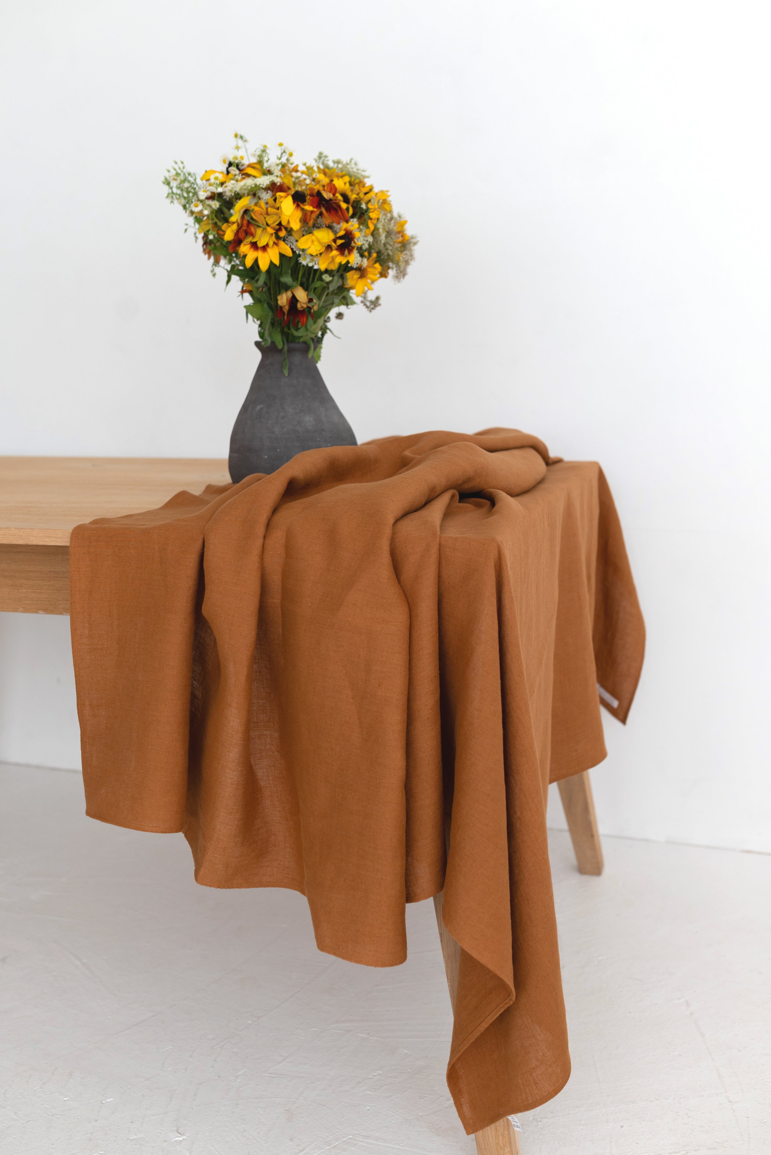 Linen Tablecloth TC001 in Cinamonn Colour (3330)