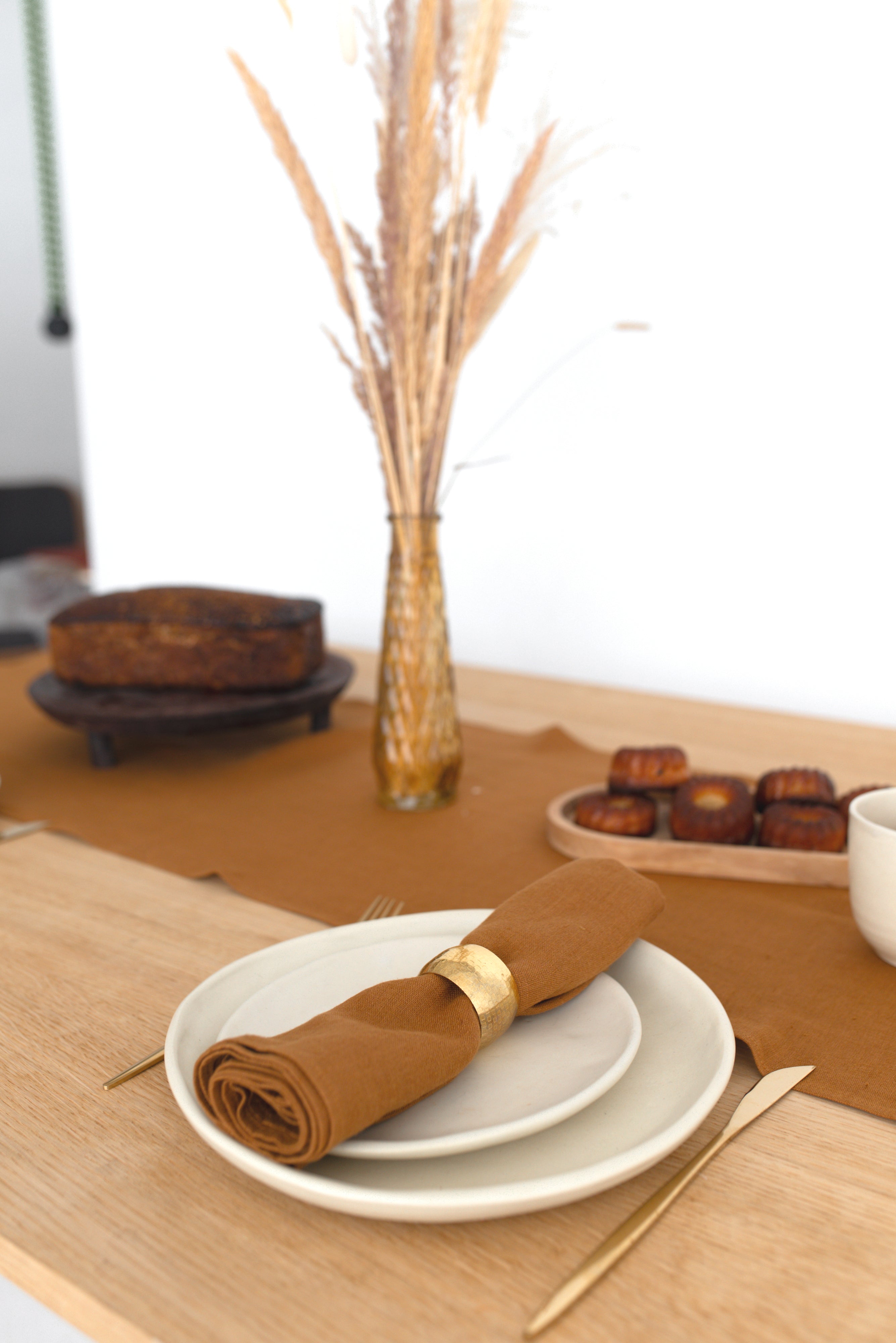 Linen Napkins TN001 In Cinnamon colour (3330)